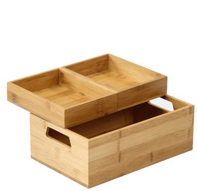 China Eco - Friendly Natural Bamboo Freshness Preservation Box , Bamboo Storage Case Set for sale