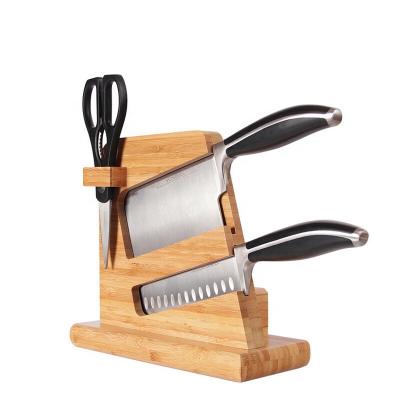 China Sustainable Bamboo Knife Block Holder Non Slip Bamboo Knife Rest for sale