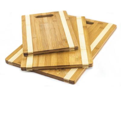 China Sustainable Bamboo Kitchenware Bamboo Cutting Boards (Set 3) From Two Tone Cuttong Board Set for sale