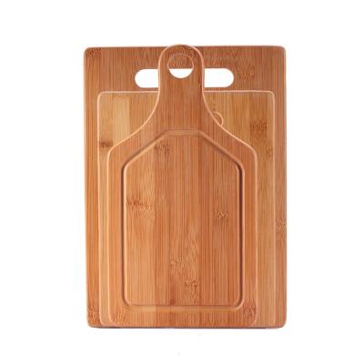 China Sustainable 3 Piece Bamboo Cutting Board Set Healthy Bamboo Pizza Serving Board With Handle for sale