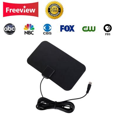 China Indoor 1.5 VSWR 25dBi 80 Miles Amplified TV Antenna for sale