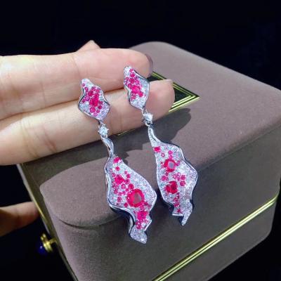 China Fashionable New Arrival Irregular Shape Sterling Silver Dangle Earrings For Women for sale