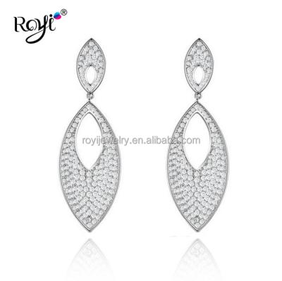 China Wholesale Jewelry Silver 925 Sterling Silver Zirconia Stone Tear Drop Levelback Post Stud Earrings for sale