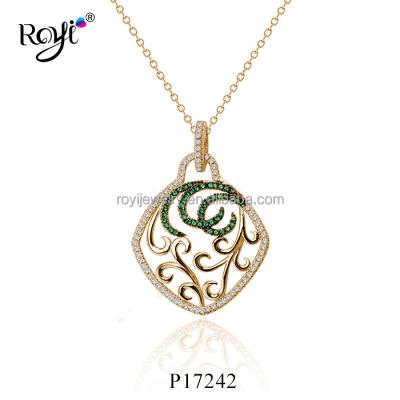 China Wholesale 2019 Royi Designs Trendy Products 925 Sterling Silver Colored Stone Jewelry Pendant New for sale