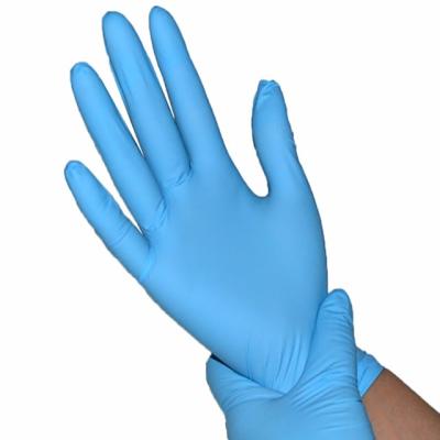 China Waterproof Multifunction Protective Blue Nitrile Disposable Examination Mitt With CE for sale