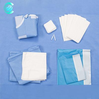 China Nonwoven Fabric Hospital Supplies Sterile Disposable Surgery Pack Surgical Universal Drape Kit Pack Eutocia for sale