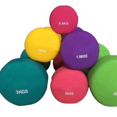 China Dumbell Set 0.5-10kg Colorful Type Neoprene Dumbbell Set For Gym Exercise for sale