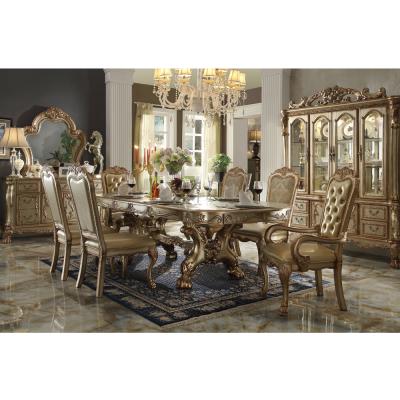 China Dining Table Other) 2021 Wooden (Adjustable Newcomer With Luxurious Dining Table And 6 Seats Chiar for sale