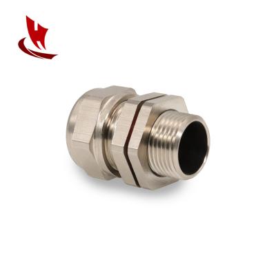 China Protect Cable UL/Ce Waterproof Brass Cable Gland Highly Secure High Quality Metal Nickel Plated for sale