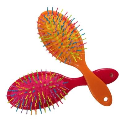 China Comfortable Custom Salon Comb Hairdressing Hair Dryer Brush Rainbow Air Cushion Massage Comb for sale