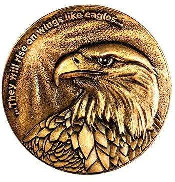 China Ancient China Gold Plated Coin, American Bald Eagle and Book of Isaiah for sale