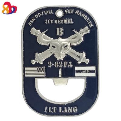 China Custom Made Zinc Alloy Metal 3D Beer Cow Head American Flag Stocked Cheap Key Chain Bottle Opener for sale