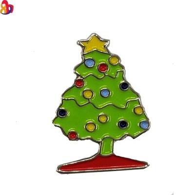 China China High Quality Christmas Tree and Santa Cufflinks Metal Enamel Cufflinks for Decoration or Souvenirs for sale