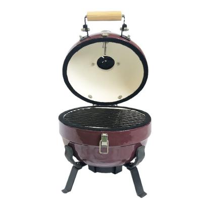 China New 2022 Size BBQ Grill Adjustable 12 Inch Portable Mini Charcoal Grills BBQ Kamado Grill Table Smoker for sale