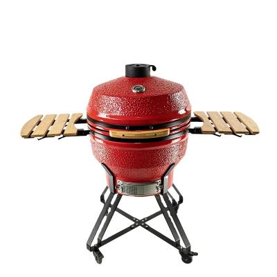 China Wholesale height adjustable bottom vent ceramic auplex kamad, 26 biggrill pro kamado red kamado grill reviews bbq charcoal auplex red kamado for sale