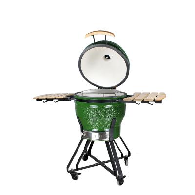 China Adjustable Height 22inch Color BBQ Smoker Customized Outdoor Cooking Ceramic Charcoal BBQ Oven Ceramicgrill Kamado BBQ Grill for sale