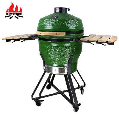 China New Style Auplex Kamado Grill kimstone BBQ Grill 22inch Smoker Grill Porcelain Adjustable Size Ceramic for sale