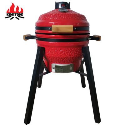 China New Style 16inch Kamado BBQ Grill Camping Stove Kitchen Oven Grill Adjustable Size Outdoor Popular BBQ Porcelain Ceramic Grill for sale