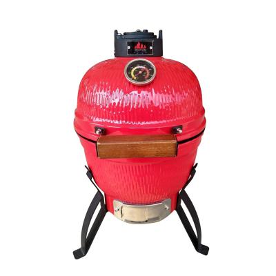 China Adjustable Size Ceramic Charcoal Grill Backyard Ceramic Casual Kamado Grill Machine, CE Certification13 Inch Auplex Indoor Cast Iron Type Kamado for sale