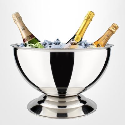 China Sustainable Custom Luxury Stainless Steel Bar Tool Wine Bucket Champagne Ice Bucket for sale