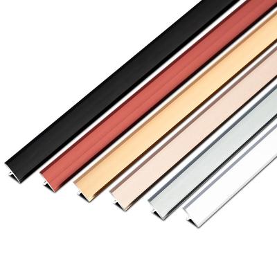 China Modern Gold 304 Metal Floor Inlay T Shape Stainless Steel Tile Trims Decoration T Profiles for sale