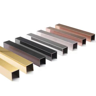 China Modern Ceramic Tile Trim Accessories Wall Edge Metal 304 Stainless Steel Ceramic Tile Trim for sale