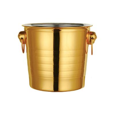 China Viable New Design Double Wall Insulated Champagne Bucket Stainless Steel Ice Bucket For Sale for sale