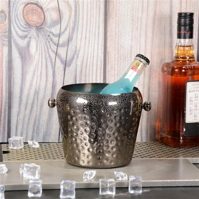 China Durable 3L 304 Stainless Steel Ice Bucket Sustainable Double Wall Ice Bucket for sale