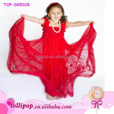 China 2015 breathable beauty birthday hot sale red dress for infant baby dress images for Independence Day for sale