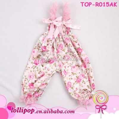 China 100% polyester 100% polyester in stock! Gorgeous Bubble Satin Baby Romper Infant Floral Romper Costume Elegant Smocked Rompers for sale