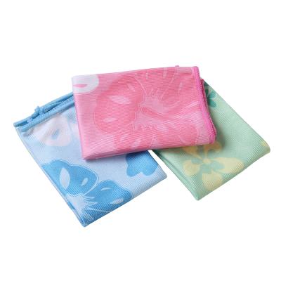 China Sustainable Custom Printing Microfiber Glass Cleaning Cloth For Window Glass for sale