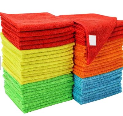 China Viable wholesale microfiber wash towel for 30*30cm cheap 100%polyester microfiber cloth car cleaning towel china manufacture for sale