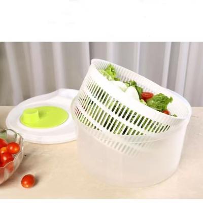 China Sustainable Salad Spinner Vegetable And Fruit Washer Dryer And Drainer With 5L Capacity And Serving Bowl for sale