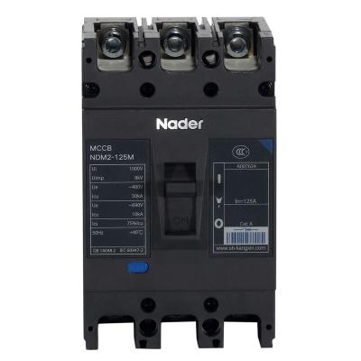 China Hot Sale Cheap Custom Mccb 20000times 8000v Case Circuit Breaker Model NDM2 - 125 M.P./3 for sale