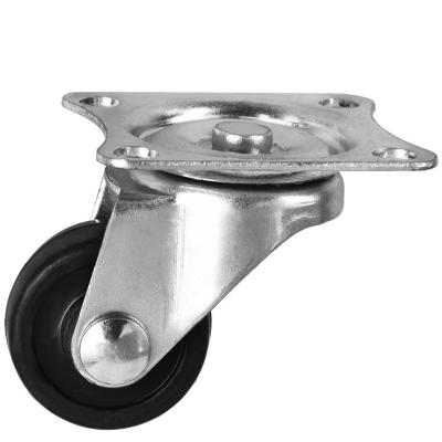 China Industrial 1 Inch Universal Wheel Plate Small Swivel Fixed Casters For Furniture for sale