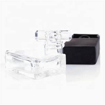 China Personal Care Wholesale Empty Black Transparent White Glass Perfume Bottle Square 30Ml 50Ml 100Ml for sale