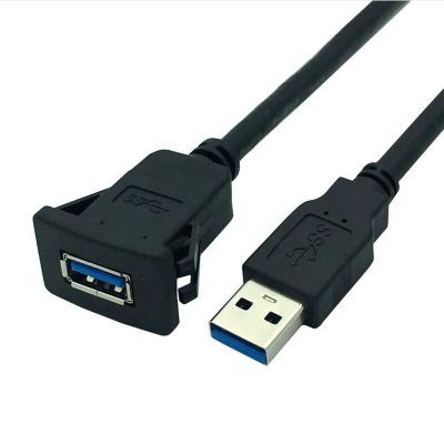 China Car 3ft Single Port Flush Mount USB 3.0 Single Port Cable For Car Truck Boat Motorcycle for sale