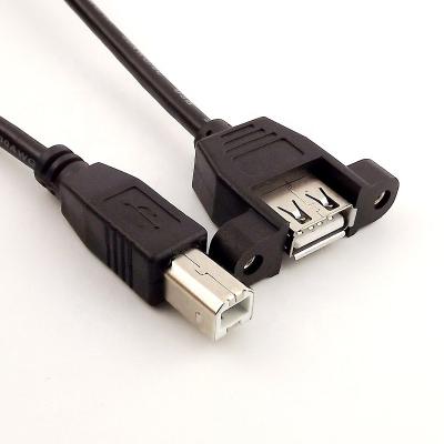 China COMPUTER USB 2.0 A Socket Panel Mount Female Type To B Standard Male Printer Scanner Cable for sale