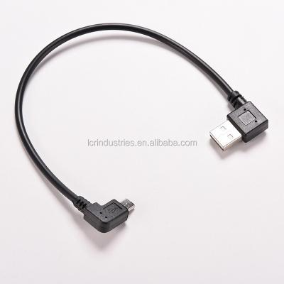 China Camera Angle Left 90 Degree USB 2.0 With Micro USB Part Of Angel Data Charger Cable for sale