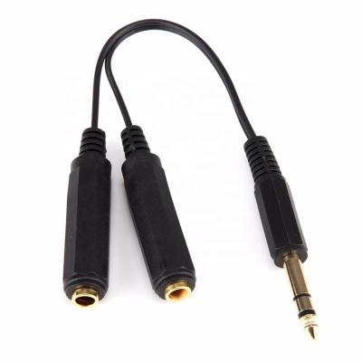 China Multimedia 6.35mm Male Splitter To Female 6.35mm Guitar Patch Cord Cable for sale