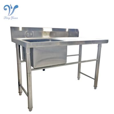 China Restaurant Sink Work Table / Commercial Dishwashers Sink Table for sale