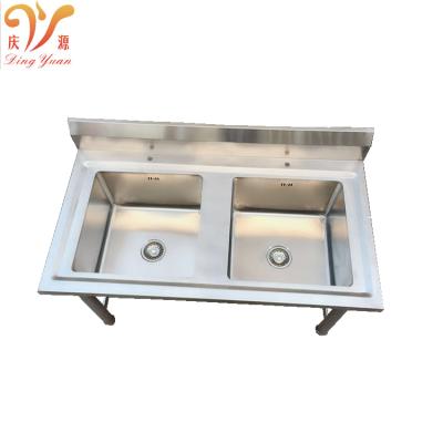 China Without Faucet Factory Supply Kitchen Corner Sinks Wholesale 3 Bowl Kitchen Stainless Steel Sink for sale