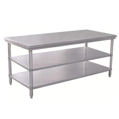 China Hotel/Restaurant/Hospital Kitchen Stainless Steel Food Preparation Work Table 304 201 Commerical With Undershelf for sale