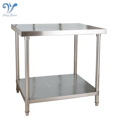 China Hotel / Restaurant Kitchen Know Down Style Kitchen Work Table Bench , 2 Tier Kitchen Stainless Steel Catering Work Table for sale