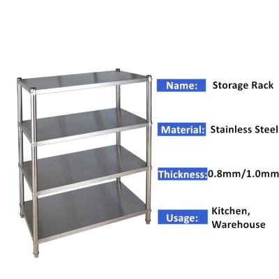 China Stainless Steel Rack Stainless Steel Shelf Kitchen Shelves, Storage Shelf Rack Used Stainless Steel Shelving for sale