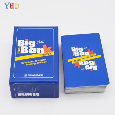 China 2021 YHD 300gsm Art Paper Game Paper Custom Printed Card Game for sale