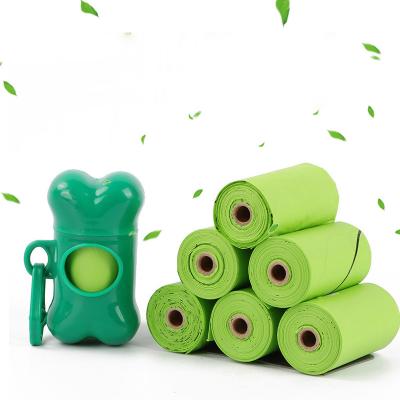 China BIODEGRADABLE printed LOGO printed PLA pet poop bag outdoor portable poop bag for sale