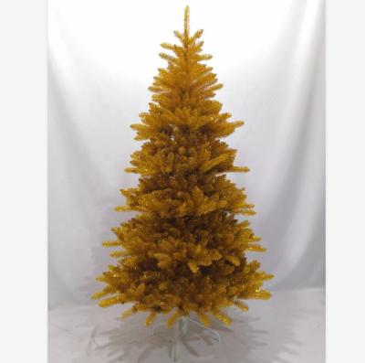 China 2020 New Design 7FT PET Christmas Tree Gold Luminous Artificial Christmas Tree for sale