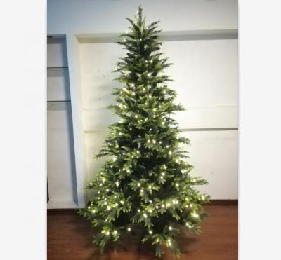 China Good Quality 210cm PVC/PE Mixed Christmas Trees PE Sheet Christmas Tree Led Light Christmas Tree for sale