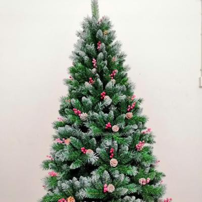 China Wholesale Pre Christamas Decoration High Quality Green Lit PVC Artificial Christmas Tree With Light for sale